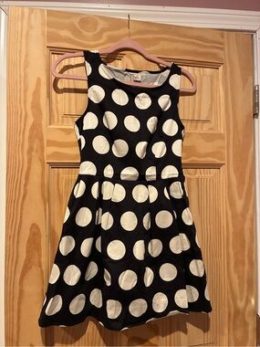 H&M Black and White Polka Dot Mini Dress